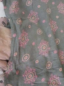 Stylish Grey Kurta with orange Print
