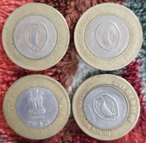 Rare 10 Rupee Coins 4 Pcs Set