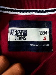 ARRAY JEANS RED SWEATER