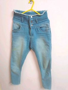 High-Waisted Denim Jeans - Set of 2