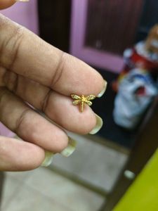 Gold Dragonfly Nose Pin