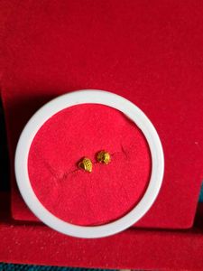Elegant Gold nosepin - Heart &amp; Ball Design