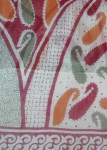 Red N White Super Net Saree