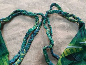 65.Tropical Green Bikini Top