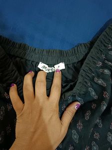 Boho Print Black Skirt