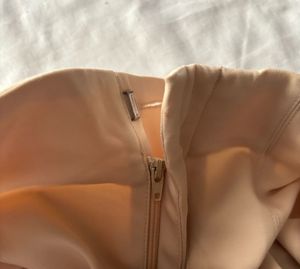 Classic pinkish Beige straight Trousers