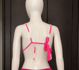 TODAY’s OFFER Pink &amp; White Striped Bikini Top