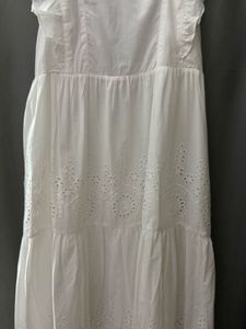MANGO Brand New Luxury White M Embroidered Dress