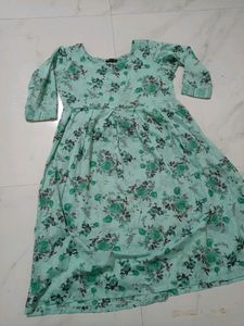 Green Colour Ka Frock With Plazo
