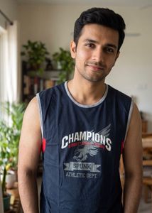 Men's Navy Blue "Champions" Sleeveless T-Shirt