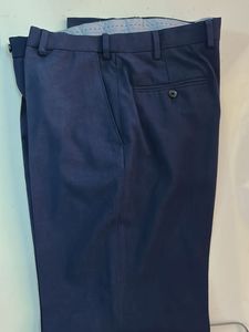 park avenue Men's Navy Blue Tailored Trousers