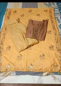 Embroidered Kurta Set with dupatta