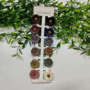 Cute Daisy Flower Hair Clips Set
