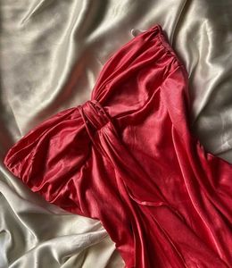 Coral Strapless Dress