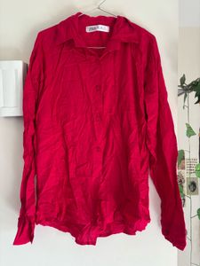 Zara Red Long Sleeve Shirt
