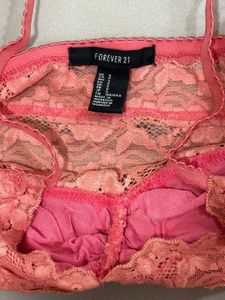 Combo Coral Camisole &amp; Lace Bralette Set