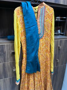 Vibrant Yellow Printed Kurta Set
