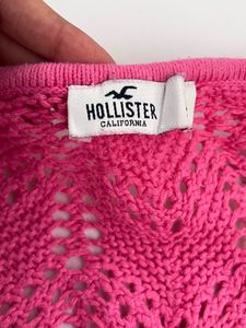 Chic Pink Crochet Knit Top