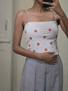 Strawberry Print Camisole Top