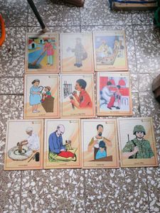 Educational Flash Cards (Set Of 10)