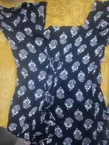 Stylish Black Printed Kurta
