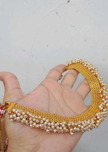 Gold Tone Pearl Necklace