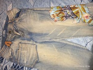 baggy y2k jeans size 28 for girls