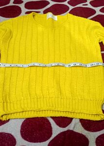 Bright Yellow Knit Sweater