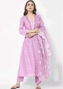 Elegant Purple Kurta Set with Dupatta