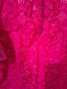 new Vibrant Pink Embroidered Kurta set