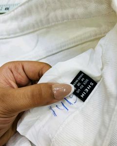 Women Shein White Jeans