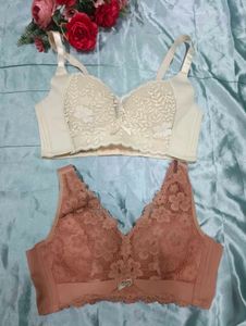 Lace Trimmed Comfort Bras (Set of 2)