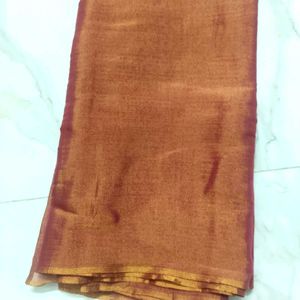 Double shaded Tissue Silk Saree with Blouse