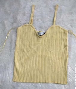 Bershka Yellow Cami Top