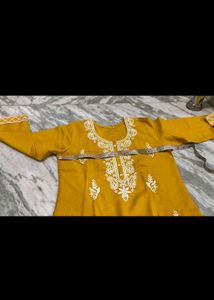 Yellow Embroidered Kurta Set