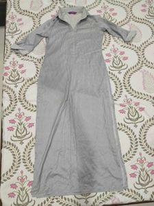Formal Grey Striped Kurti