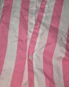 pink striped oversized Shirt 4xl