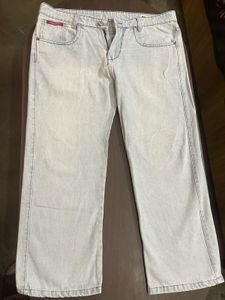 Light Wash Wide Leg Denim Jeans