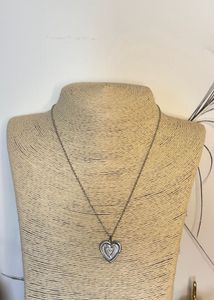 Rhinestone Heart Pendant Necklace