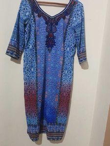 Blue Printed Kurta set