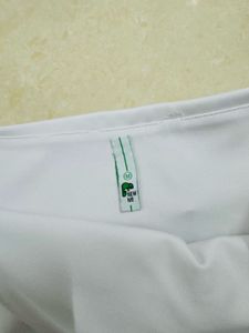 White Strapless Asymmetrical Top