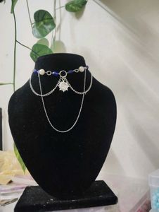 Silver Multi-Chain Choker whimsical