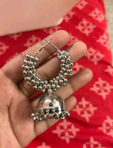 Beautiful Oxidised Silver Jhumka Earrings