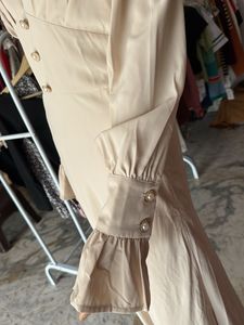 Elegant Cream Midi Dress
