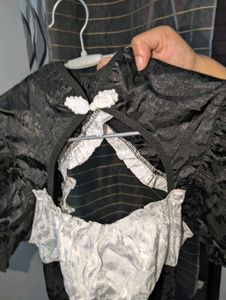 Black &amp; White Cheongsam Dress