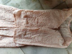 chikankari pattern with threads short beautiful ku