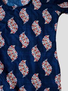 Blue Paisley Print Kurta