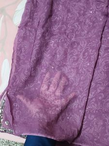 Elegant Purple Saree with Sequins