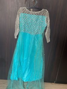 Stunning Embellished Teal Gown