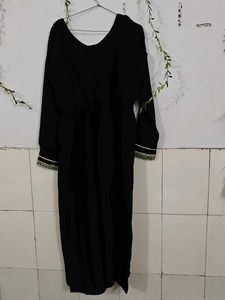 Elegant Black Aliya Cut Kurti